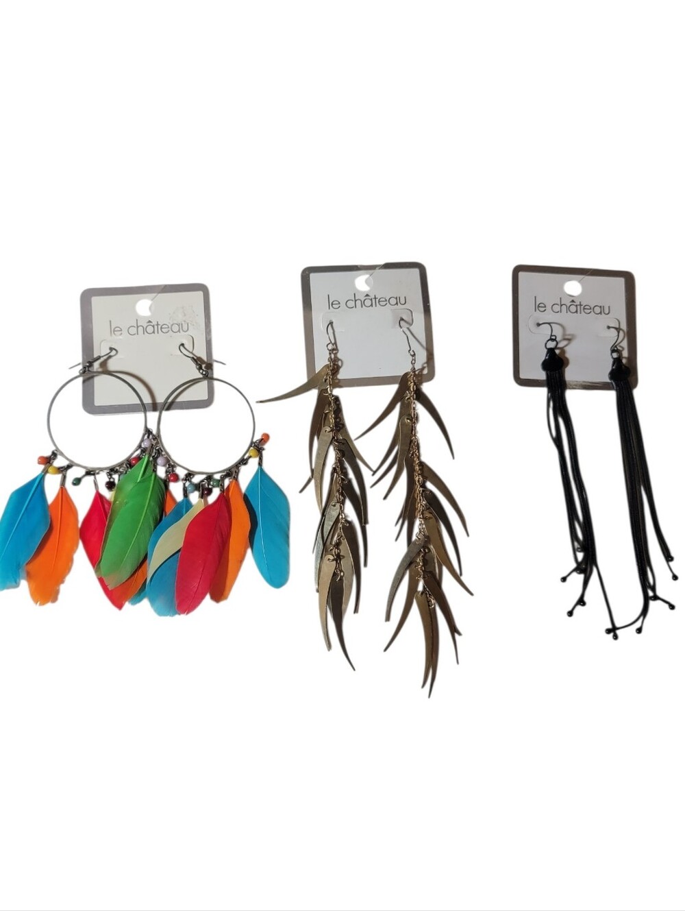 Nwt (3) Pairs Le Chateau Statement Earrings